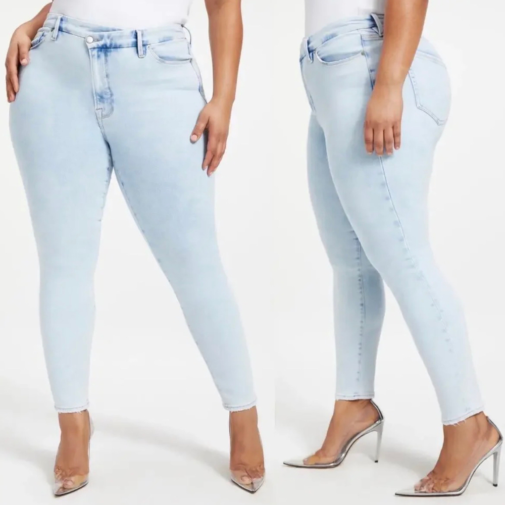 NWT Good American Jeans | Good American Crossover Jeans Blue Size 16 $139 “FLAW”